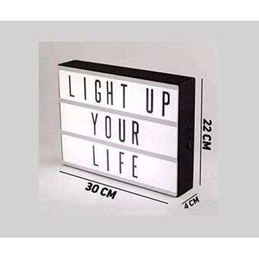 Imagem de Luminária Letreiro de Cinema (5 Leds) LETREIRO Com 60 Letras - BCS