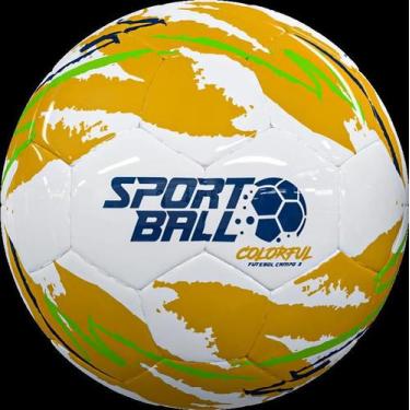 Imagem de Bola de Futebol Campo 3 Oficial SportBall Colorful