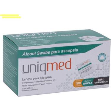 Imagem de Kit 1000 álcool swab uniqmed 