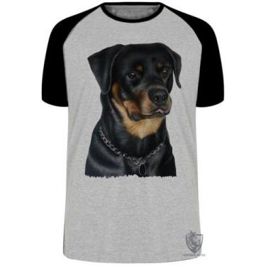 Imagem de Camiseta Rottweiler sério Blusa Plus Size extra grande adulto ou infan