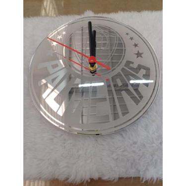 Imagem de Relógio Decorativo Personalizado Palmeiras Parede Acrílico Espelhado P