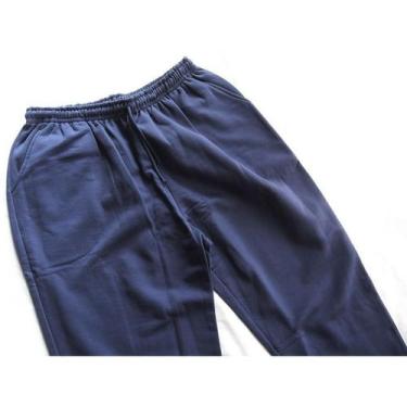 Imagem de Calca Moletom Flanelado Malwee Masculina Sem Punho 3 Bolsos 6672, Azul