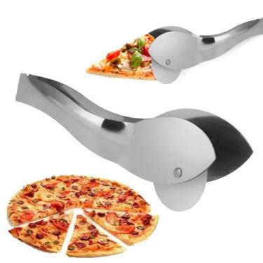 Imagem de Cortador De Pizza E Pegador Espátula Profissional Inox 2em1 UD15071 - 