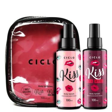 Imagem de Kit Ciclo Kiss Body Splash 100ml e Kiss You More Body Splash 100ml e E
