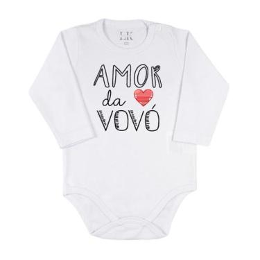 Imagem de Body Bebê com Frase "Amor da Vovó" Algodão fio Egípcio - Lacatuy Kids,
