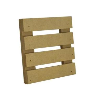 Imagem de Kit 100 Mini Pallet Quadrado 10x10 Mdf Madeira - ATACADÃO DO ARTESANAT