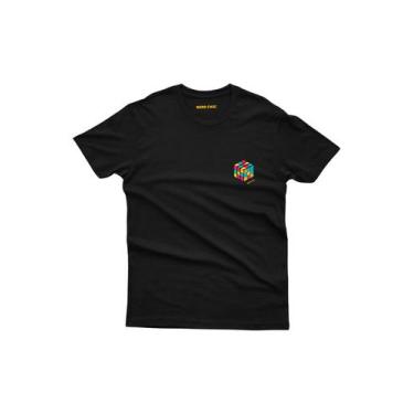 Imagem de Camiseta Nerd Chic: Cubo Mágico - Cubo de Rubik Nerd Chic, XGG, Preto