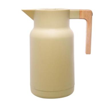 Imagem de Garrafa Térmica Com Cabo de Madeira Bambu Menta 1L Lyor - Chá Café Lei