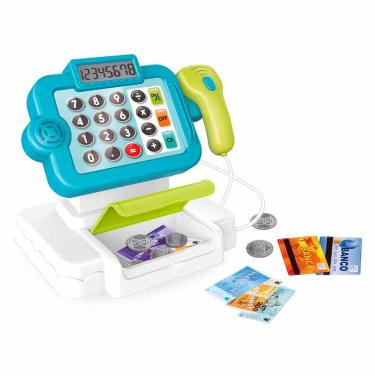 Imagem de Mini Caixa Registradora Infantil - Hora das Compras - Azul - DM Toys