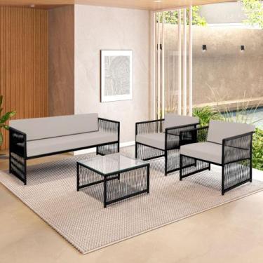 Imagem de Conjunto para Área Externa de Fibra Sintética - 02 Poltronas Namoradei