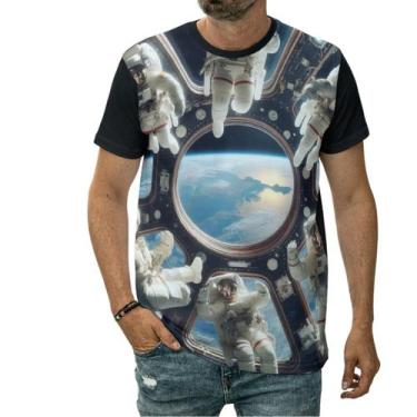 Imagem de Camiseta Astronautas No Espaço Em Gravidade Zero Camisa Arte - Darkwoo