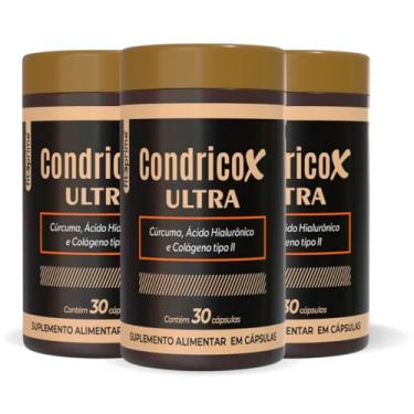 Imagem de KIT3 Condricox Ultra Cúrcuma Ácido Hialurônico Colágeno Tipo II com 30 Cápsulas
