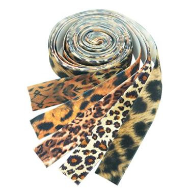Imagem de Fenteer Fita de veludo de leopardo estilo fashion 25 mm para artesanato decorações de artesanato fornecimento de costura 5 m acessório de artesanato feminino