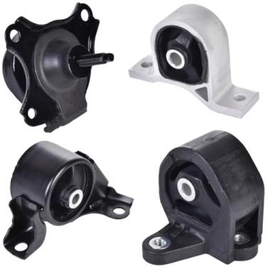 Imagem de PANNUOSCS Suporte de Motor Compatível com Honda Civic 1.7L 2001-2005 Transmissão Automática Substituição# A4511 A6588 A6591 A6595 50840-S5A-A81 50840-S5A-990 50810-S5A-013 50810-S5A-992(Conjunto de 4)