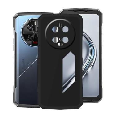 Imagem de KJYFOANI Capa para Doogee V40 Pro, capa preta à prova de choque, capa de proteção antiarranhões contra quedas de 360°, capa de telefone ultrafina de silicone macio para Doogee V40 Pro (6,7 polegadas)