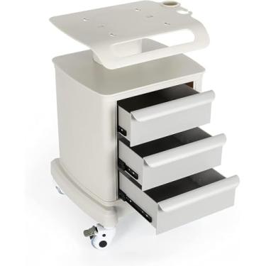 Imagem de Carrinho de armazenamento médico, carrinho de ultrassom para scanner de imagem de ultrassom hospital, carrinho de carrinho de beleza para armazenamento médico, carrinho de ferramentas de salão, com 4