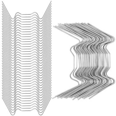Imagem de Yaocom 300 peças de mini clipes de estufa para pendurar aço inoxidável tipo W clipe de envidraçamento de estufa fixador de arame de estufa grampos vitrificados para jardim casa de vidro porto