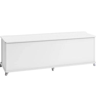 Imagem de Bau Banco Organizador  1 Porta 135cm Branco Dcasa Branco