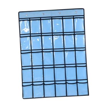 Imagem de ＫＬＫＣＭＳ Saco de armazenamento de bolso de sala de aula Organização doméstica Organização da parede ou porta Polícia de cartas Organizador de bolso para, Azul