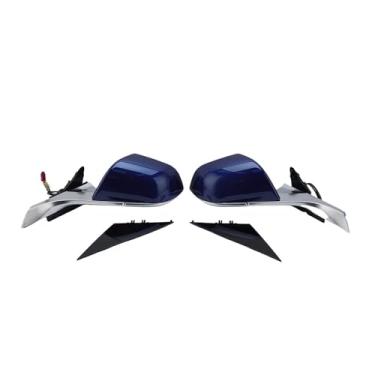 Imagem de Conjunto de espelho retrovisor de 13 fios Deep Treasure Blue com espelho lateral de porta de concha Acessórios para carro, compatível com Tesla Model 3 M3 2017-2020(1 pair)