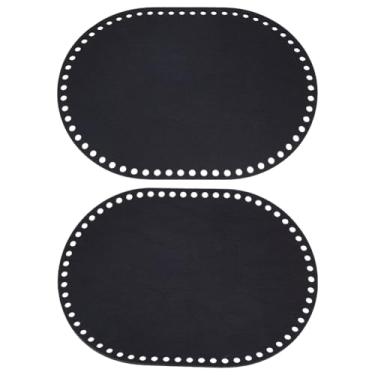 Imagem de PH PandaHall 2 peças de saco de feltro de fundo de cesta modelador reutilizável fundo oval base de cesta de crochê para fazer cesta de tricô saco de armazenamento DIY artesanato de tecelagem 34,8 x