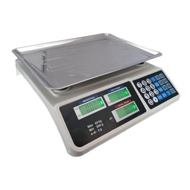 Imagem de YWJLQH Acessórios de exibição de LCD em escala digital, escala de vegetais em casa multifuncional, com luz de fundo, para pontos de venda, cozinha, Placa