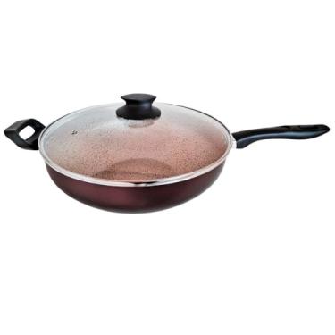 Imagem de Frigideira Wok Dolce Nº 30 Com Tampa de Vidro - Marcolar