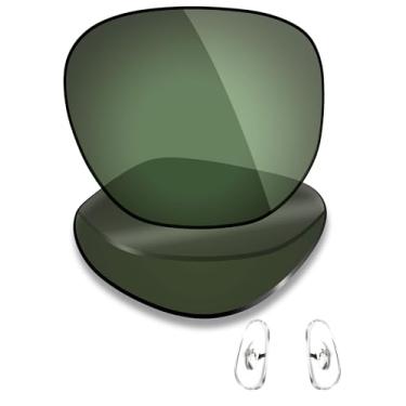 Imagem de Mryok Lentes de reposição polarizadas e peças de nariz para Ray-Ban New Clubmaster RB4416 53 mm - Cinza Verde