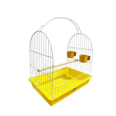 Imagem de Poleiro Para Calopsita Com Comedouro - Gaiolas Monaco, Amarelo