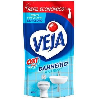 Imagem de Limpador Branqueador Banheiro Oxi Antibac Refil Econômico 400ml - VEJA