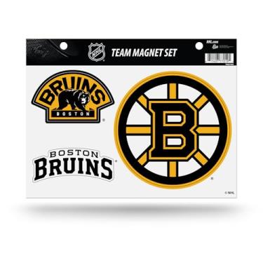 Imagem de Rico Industries Conjunto de ímãs do time NHL Hockey Boston Bruins 21,6 cm x 28 cm - Decoração de casa - Regrigerador, escritório, cozinha