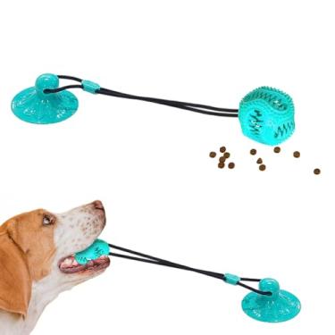 Imagem de Bola distribuidora de comida para cães – Brinquedo de mastigar com ventosa para mastigadores agressivos, brinquedo de cabo de guerra, jogos estimulantes de atividades de cães para treinamento