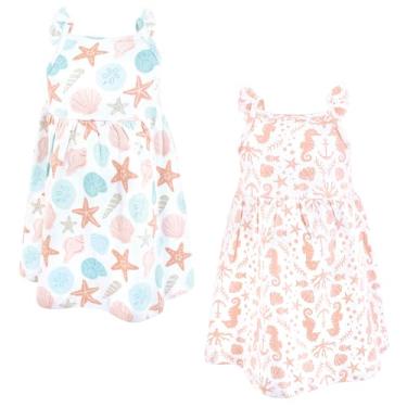 Imagem de Hudson Baby Vestidos de algodão para bebês e meninas, À beira-mar, 6-9 Meses