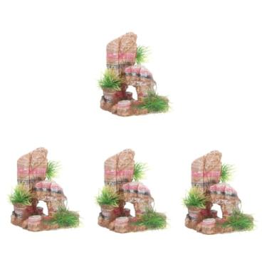Imagem de AKALNNB 5 peças de ornamentos de paisagismo Rockery pedra de ar de cascalho de peixe pedras de ar de aquário para lagoa acessórios de bomba de ar aquário luz LED aquário pedra de ar terra