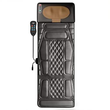 Imagem de ifgswopq Tapete de massagem aquecido com 20 cabeças de massagem shiatsu de pescoço, almofada de aquecimento, colchão de massagem de corpo inteiro, tapete massageador, almofada para aliviar dores