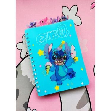 Imagem de Caderno Holográfico Stitch A4 Com 4 Divisórias E 80 Folhas