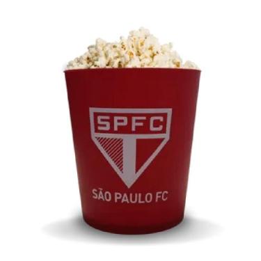 Imagem de Balde para pipoca são paulo vermelho oficial 3l 3 litros - Allmix, Úni