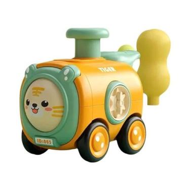 Imagem de Trem de Brinquedo Inercial Infantil - Carro que Muda de Rosto com Apit