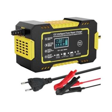 Imagem de Carregador de Bateria de Carro Inteligente 12V 6A com Tela LCD - Rápid
