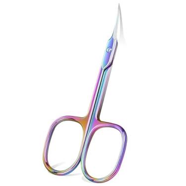 Imagem de Tesoura removedora de cutículas de aço inoxidável adequada para alicates de unha, tesouras de unha, tesouras de manicure, tesouras de cotovelo, coloridas