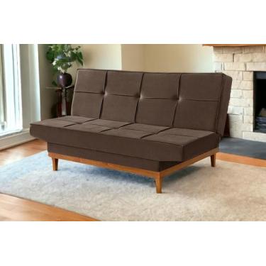 Imagem de Sofá Cama Reclinável Funcional Para Sala E Quarto - LCN Móveis, Marrom