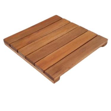 Imagem de Deck De Madeira Modular 45x45 cm Réguas 7 cm Neonx Com Pintura, Osmoco