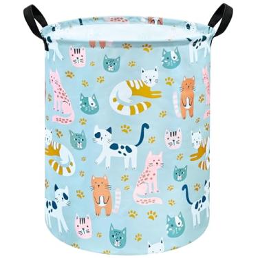 Imagem de VAIVUSTO Cesto Grande Para Roupa Suja Infantil, De Lona Armazenamento Gatos, Berçário Bebês, Organizador Roupas À Prova D'Água, Caixa Brinquedos Meninos E Meninas, Cestas Presentes Casa, Escritório