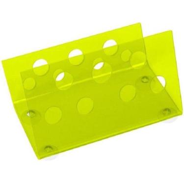Imagem de Suporte Acrílico Verde Limão 3mm Para Tesouras Modelo Horizontal - San