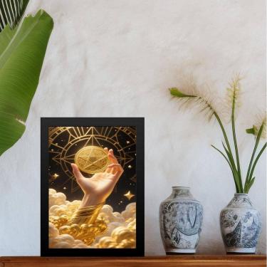 Imagem de Quadro Decorativo Pentagrama Mágico 45X34Cm - Com Vidro