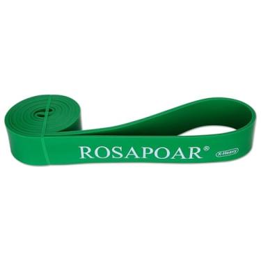 Imagem de ROSAPOAR Faixa de resistência, faixa de puxar para cima, faixas de exercícios de látex natural para treino, alongamento corporal, powerlifting, treinamento esportivo em casa/academia - verde