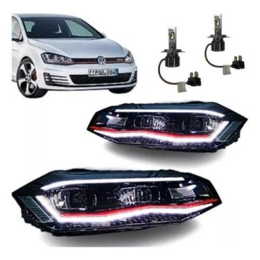 Imagem de Par Farol Novo Polo Mk6 Virtus Gts Vermelho 2018 19 20 21 22 - Holben