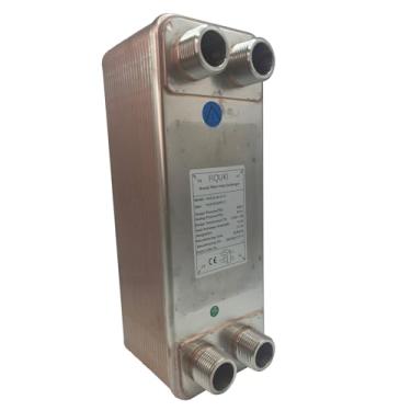 Imagem de Trocador de calor de placas com porta MPT de 2,5 cm de água para água (HD-4X12-40P)