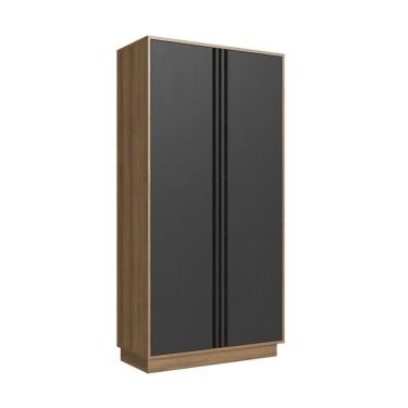 Imagem de Armário de Escritório Office 2 Portas Mel e Grafite 160 cm