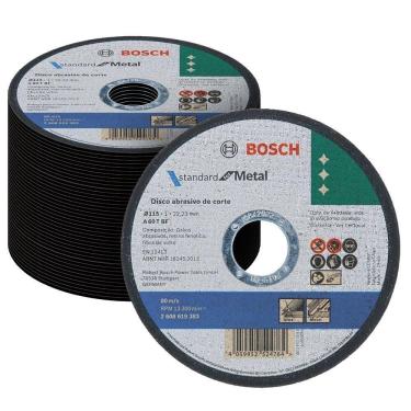 Imagem de 50 Discos de Corte Bosch Standard Metal 4.1/2 115 x 1,0 x 22,23